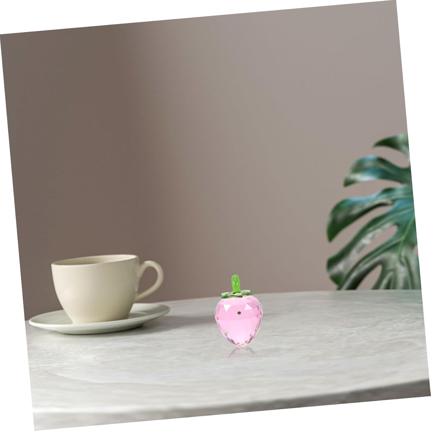 Crystal Strawberry Figurine for Home Decor