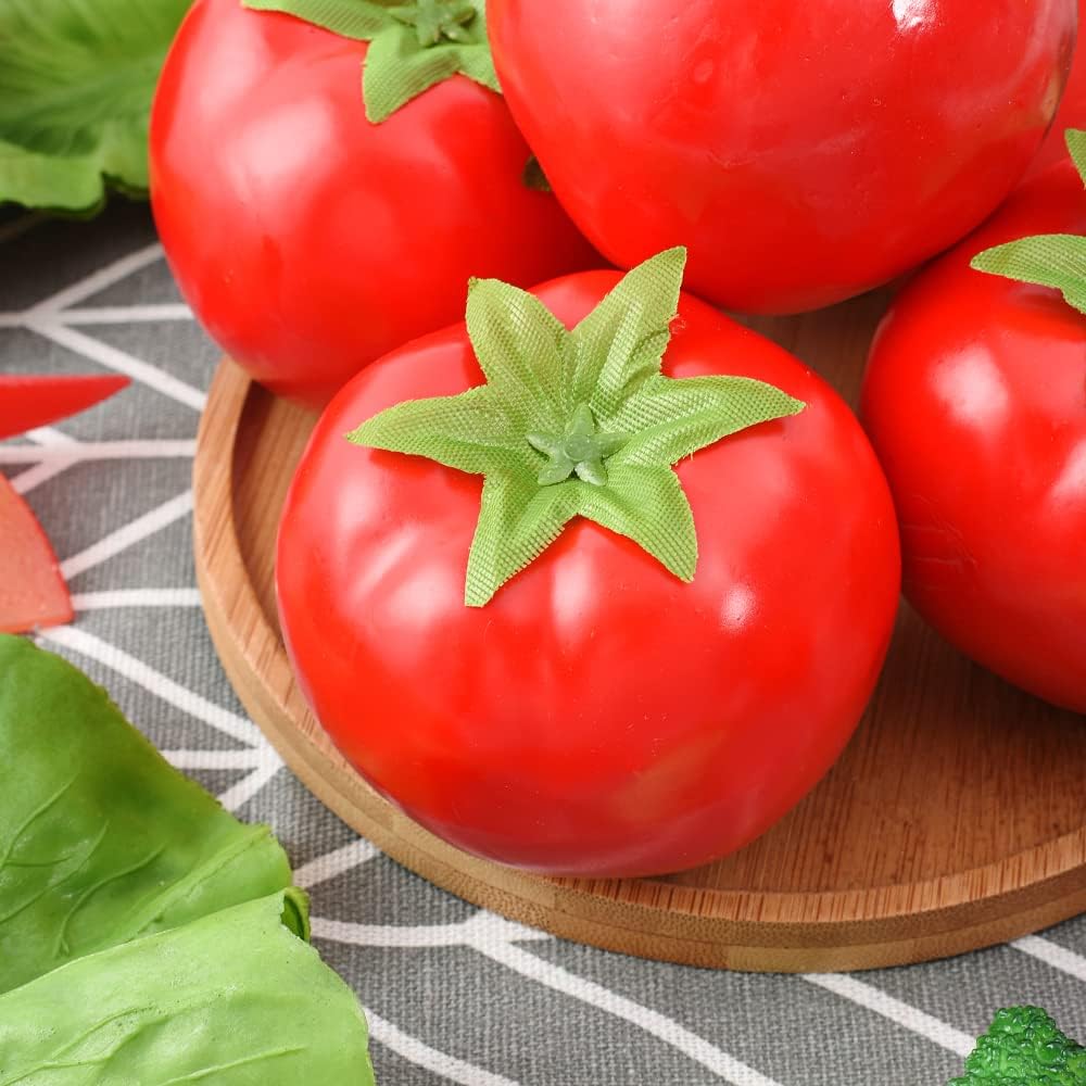 8pcs Artificial Tomatoes for Kitchen Decor and Photography Props
