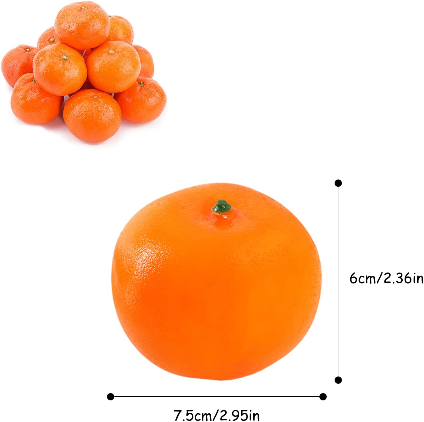 DaKuan 12 Pcs Artificial Oranges Decorative