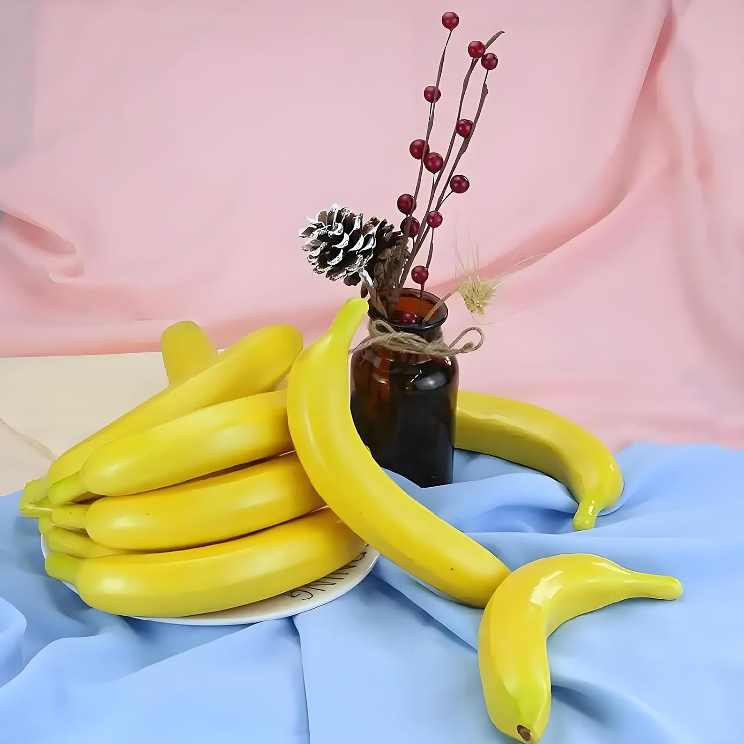 4PCS Artificial Banana Decor Realistic Props