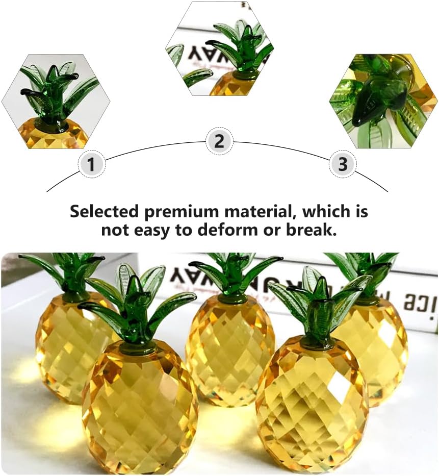 Homoyoyo Kawaii Pineapple Decor Artificial Crystal Tabletop Decoration