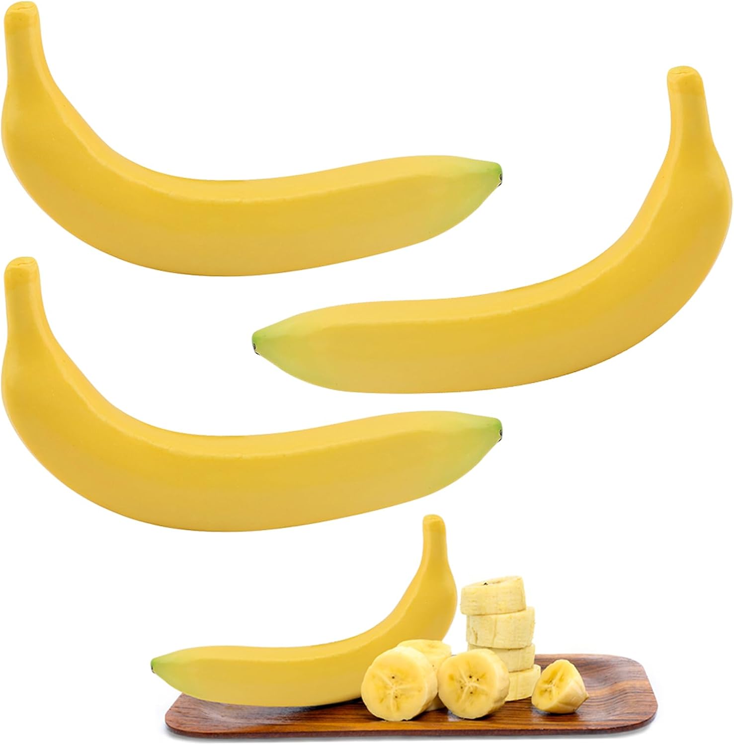 EKDJKK Realistic Artificial Banana Decor 4PC