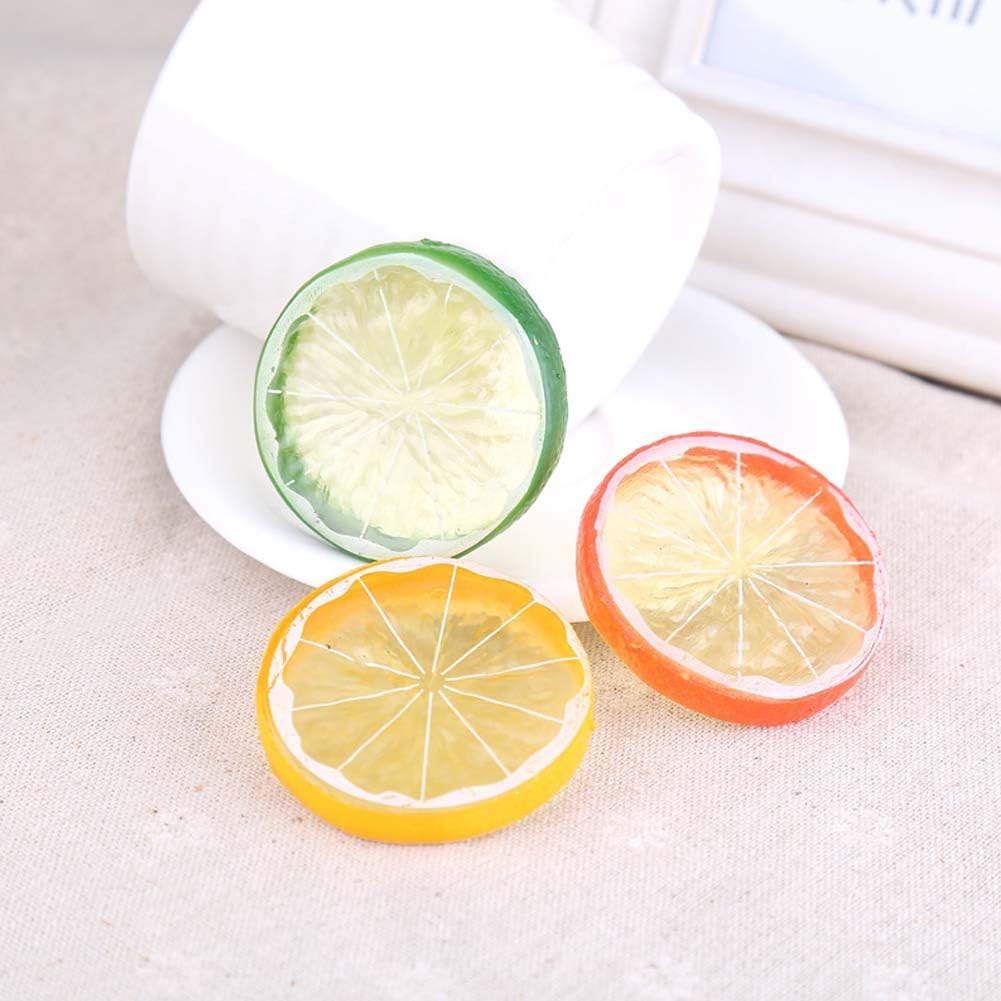 30Pcs Artificial Lemons Realistic Wedding Decor Photography Props