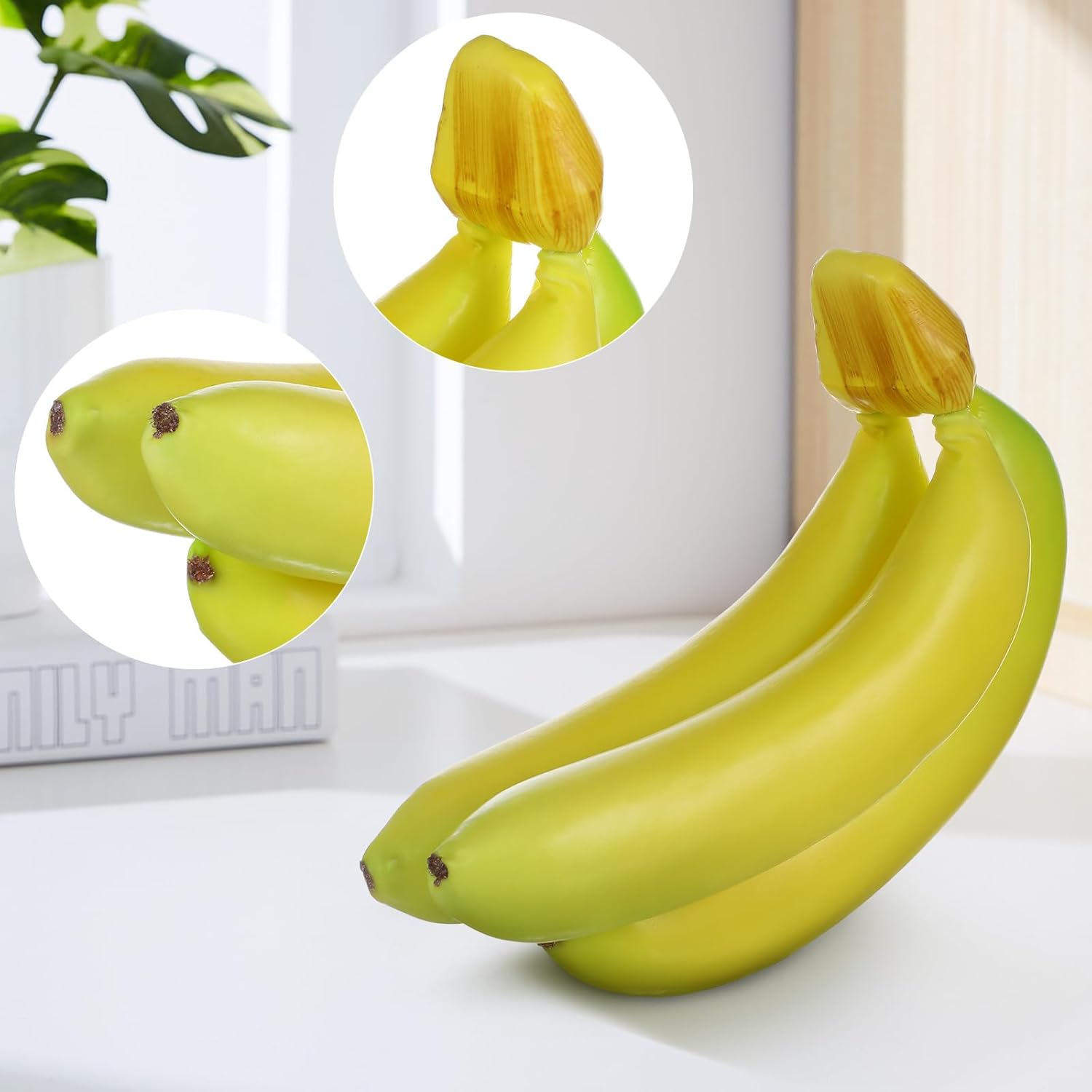 MAGICLULU 1PC Fake Banana Bunch Prop