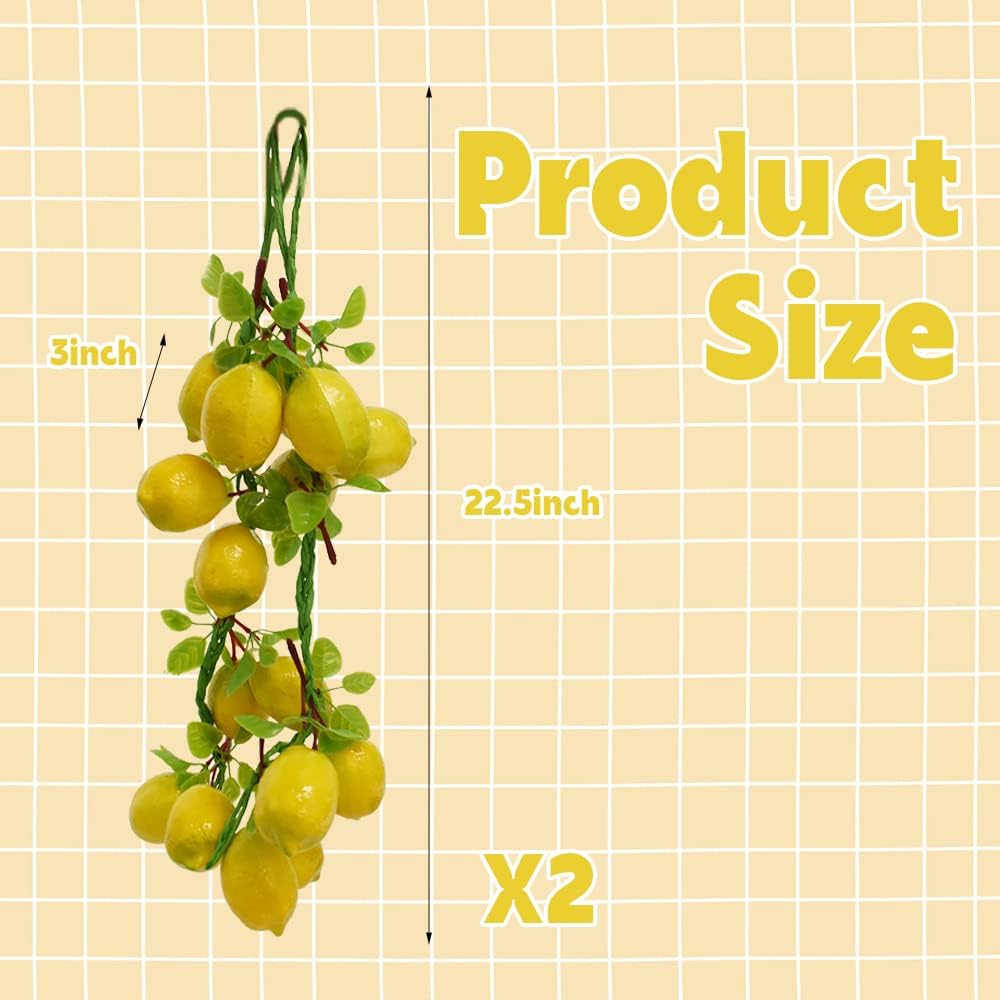 Realistic Artificial Lemon Foam Decorations 16 Pcs