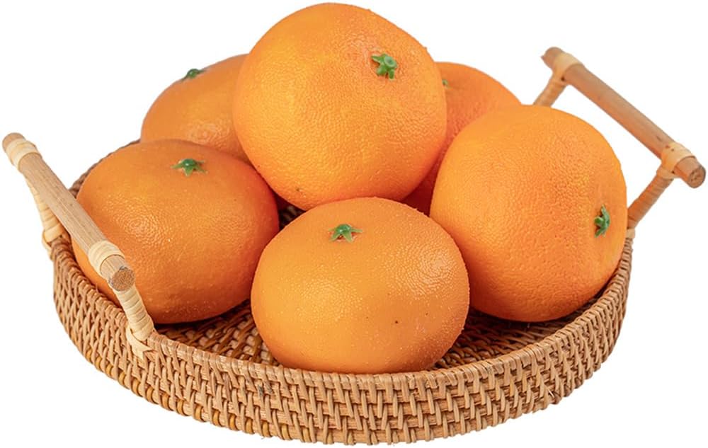 Realistic Artificial Oranges 5PCS for Home Decor
