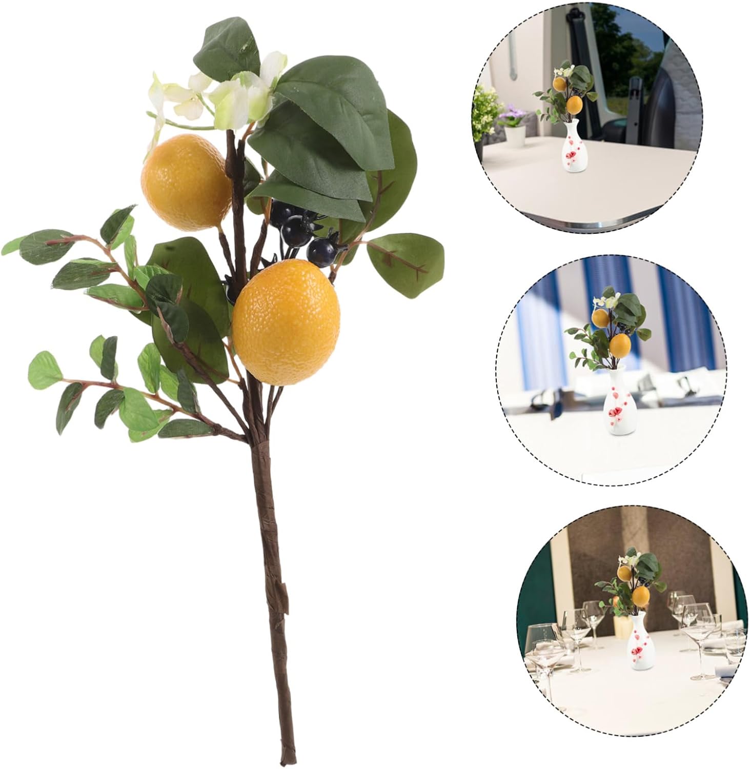 Luxshiny Spring Lemon Blueberry Artificial Fruit Branch