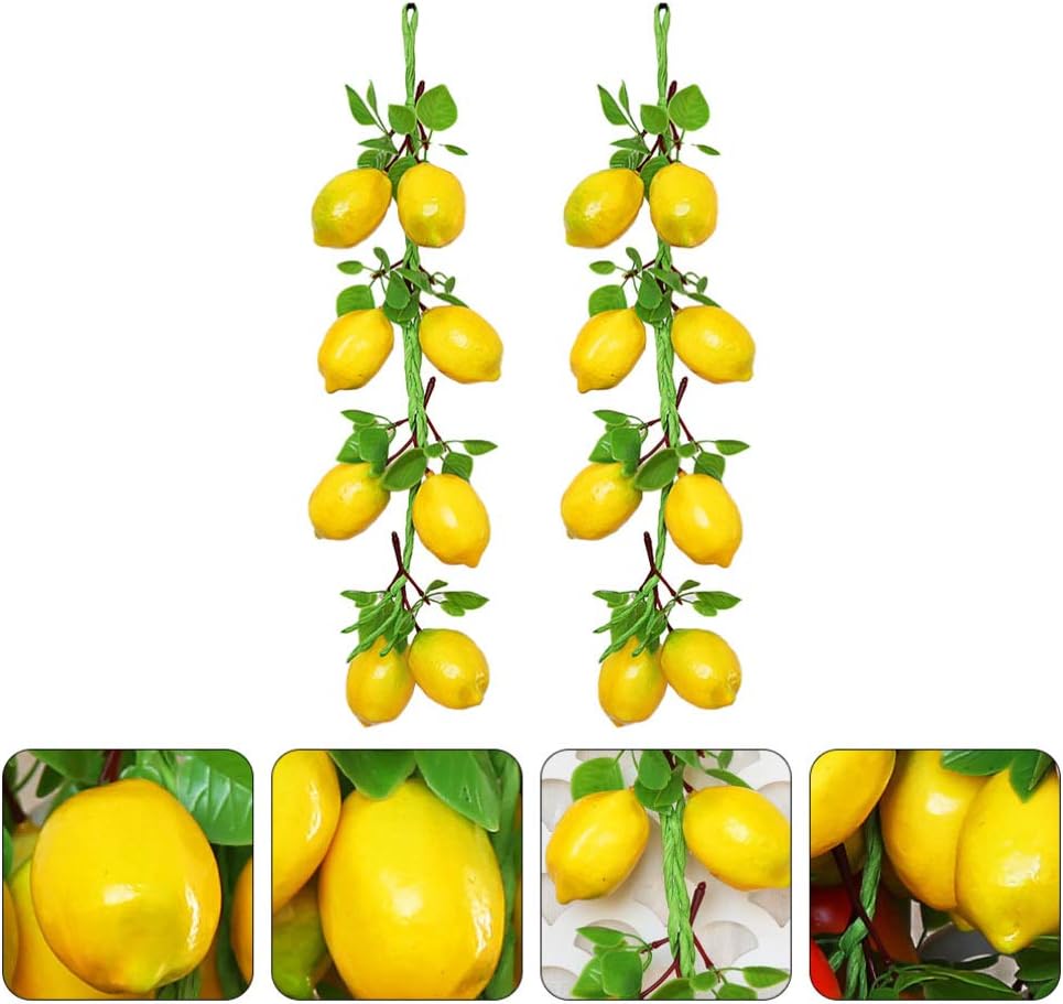 Toyvian Artificial Lemon String Garland 2 Bunches