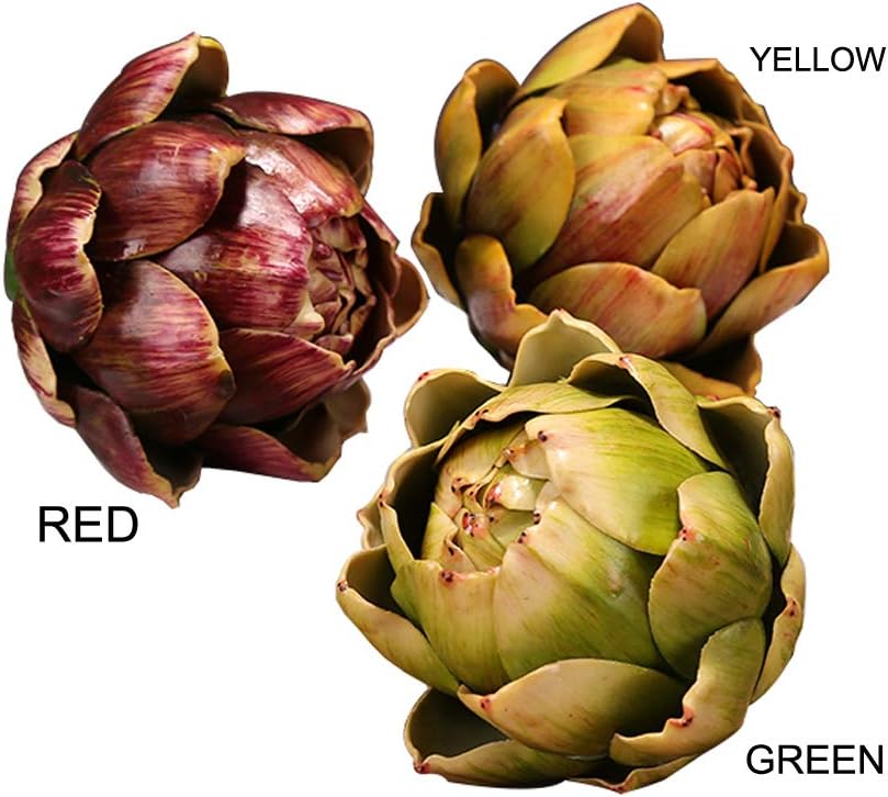 3 pcs Lifelike Artificial Artichoke Home Kitchen Decor