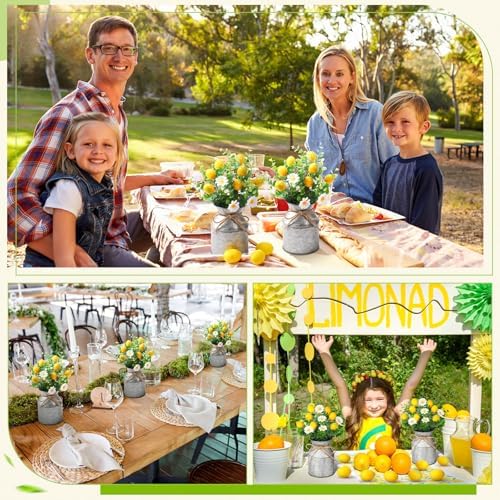 Mimorou 6 Set Artificial Lemon Centerpiece Decor Set