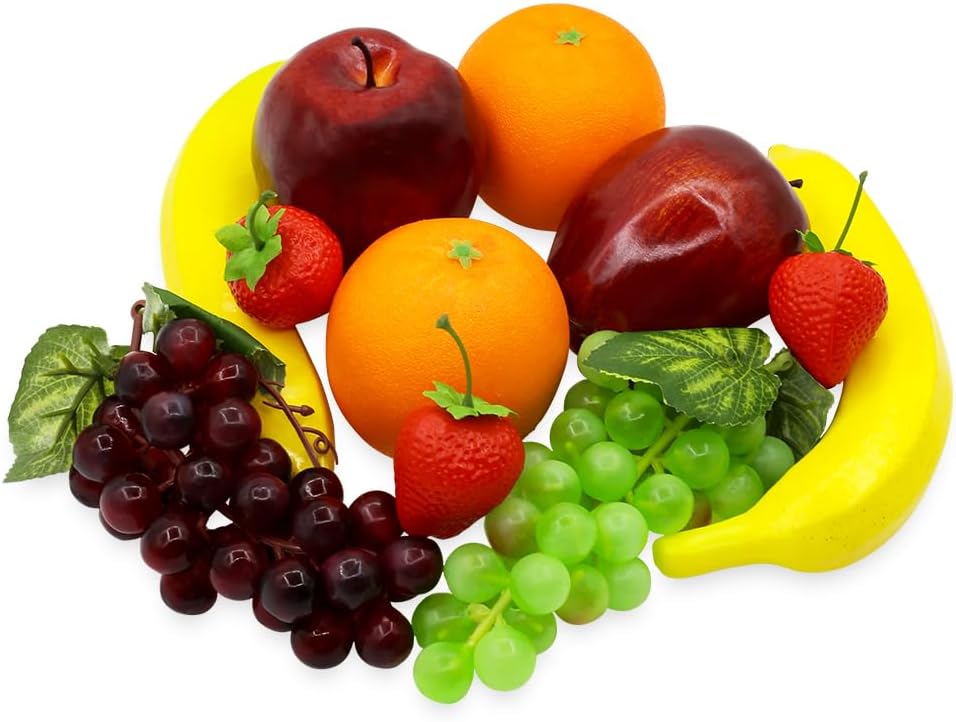 11 Pcs Artificial Fake Fruits Decor Set