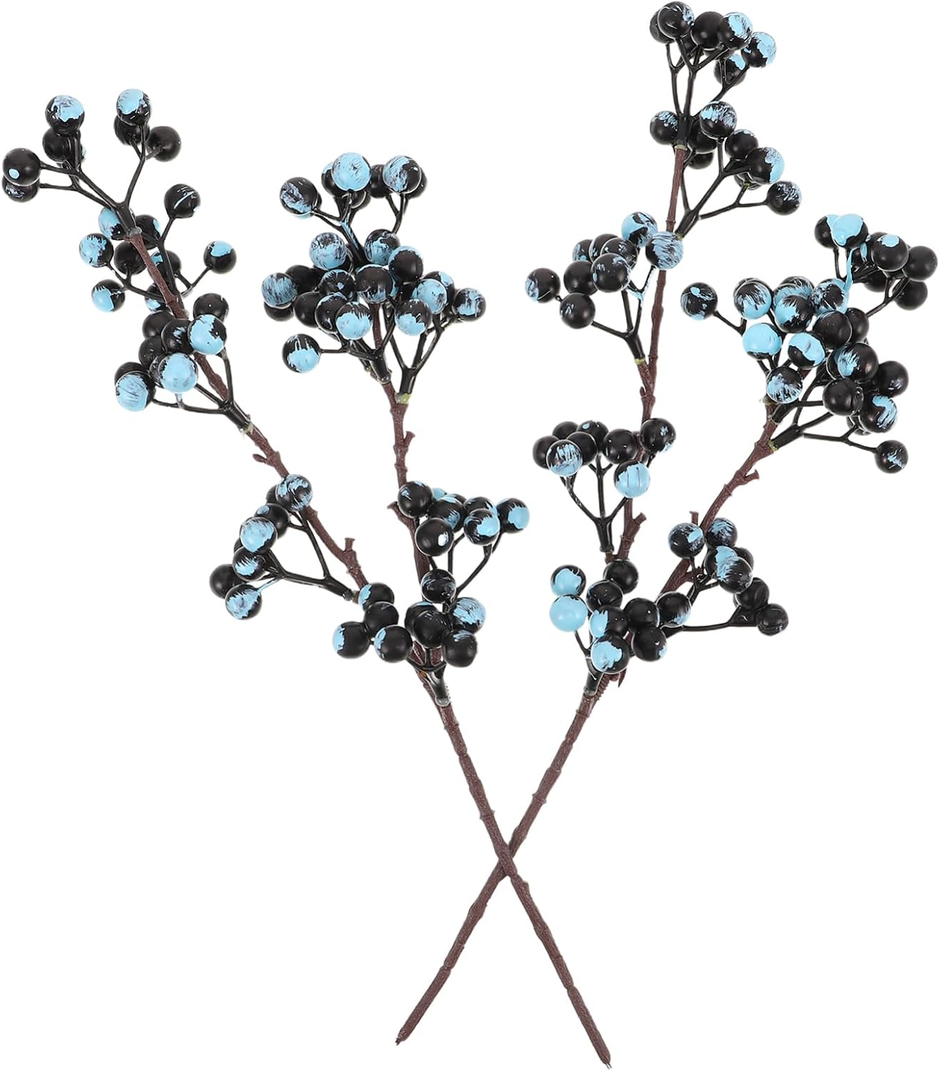 SHINEOFI 2pcs Faux Blueberry Branches Decor