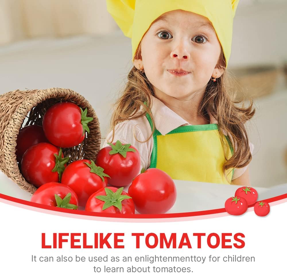8pcs Artificial Tomatoes for Kitchen Decor and Photography Props
