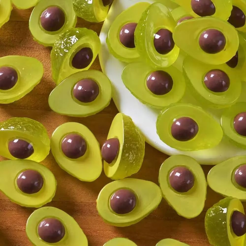 20 Pcs Glow In The Dark Mini Avocado Figurines