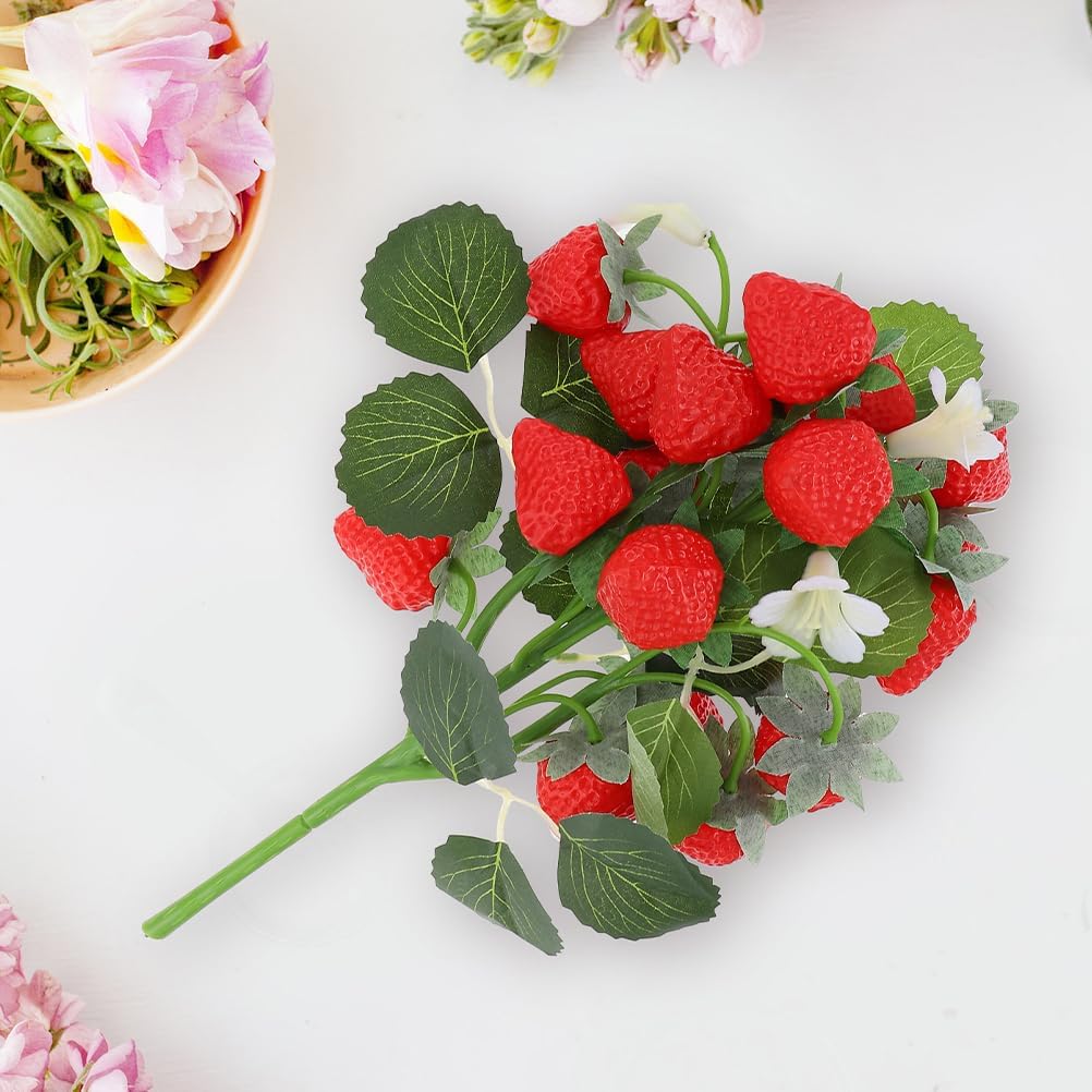 Zerodeko Artificial Strawberry Bouquet for Home Decor