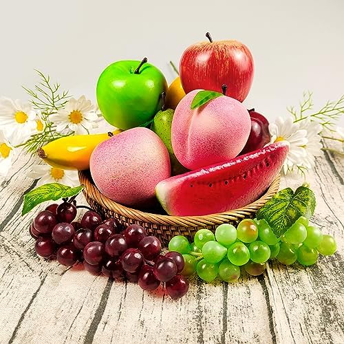 12 Pcs Artificial Fruits Decor Set