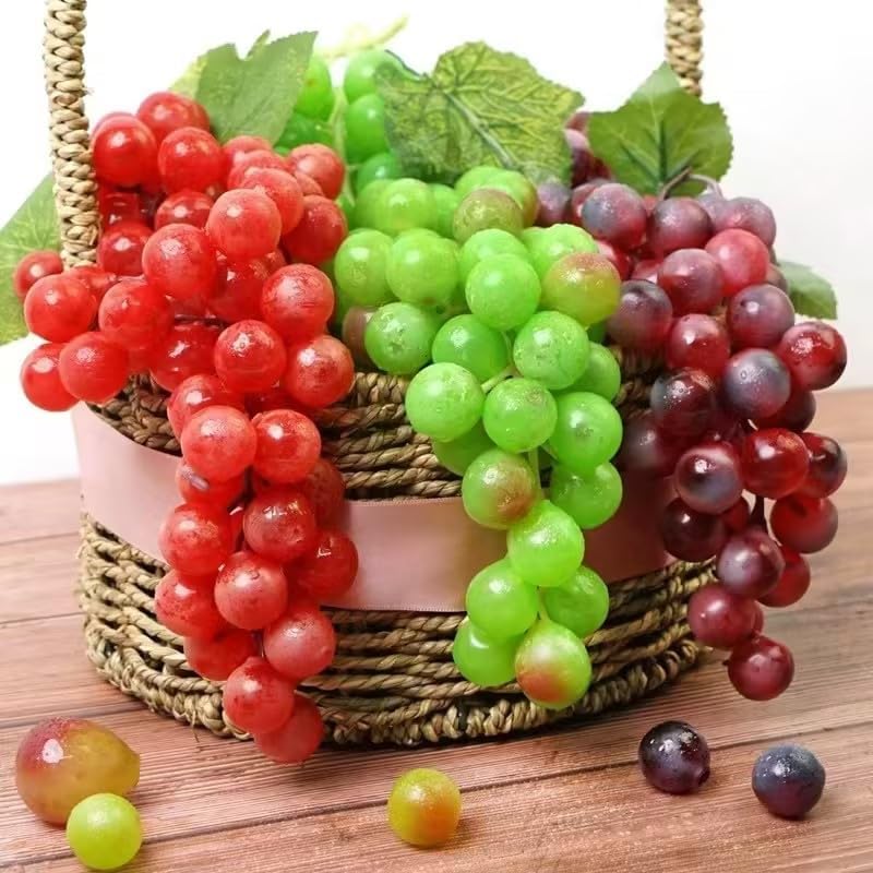Realistic Green Artificial Grapes Hanging Decor