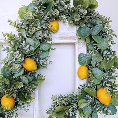 AKOAK 4 Pcs Artificial Yellow Lemon Decoration