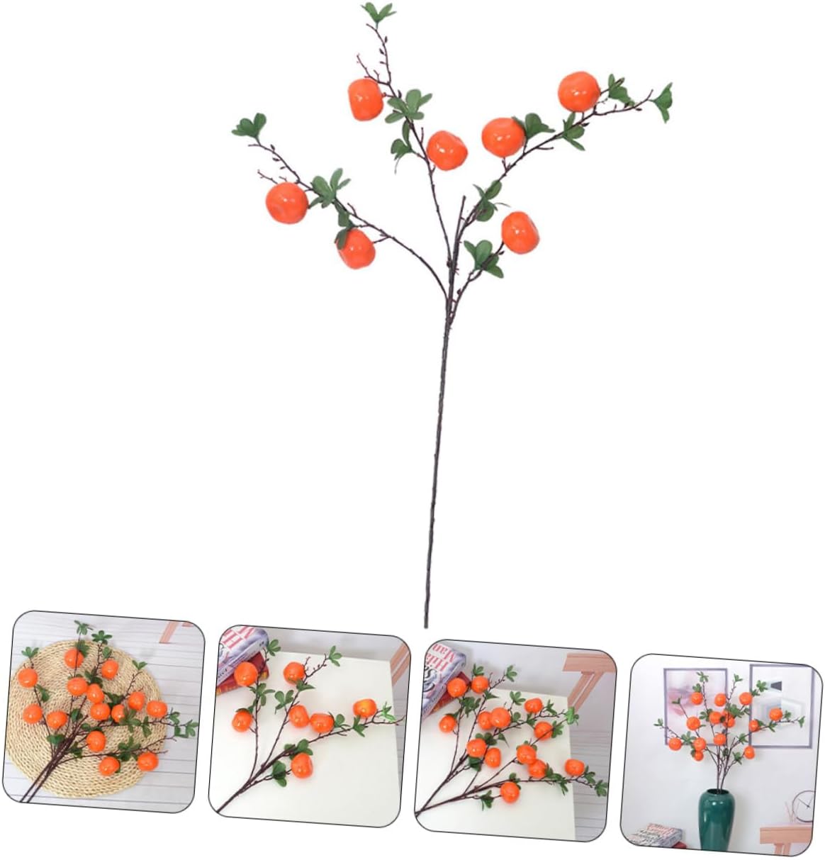 Zerodeko Realistic Artificial Orange Branch Decor