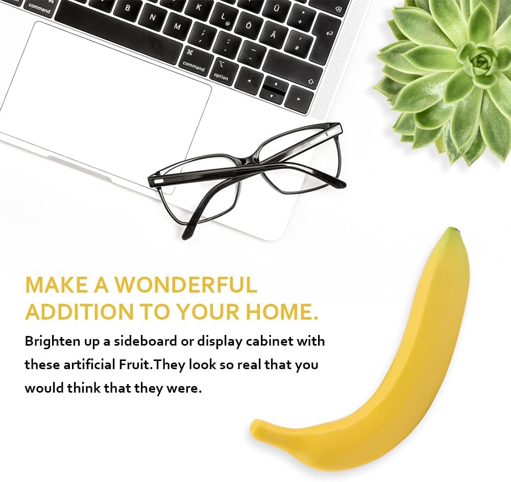 EKDJKK Realistic Artificial Banana Decor 4PC