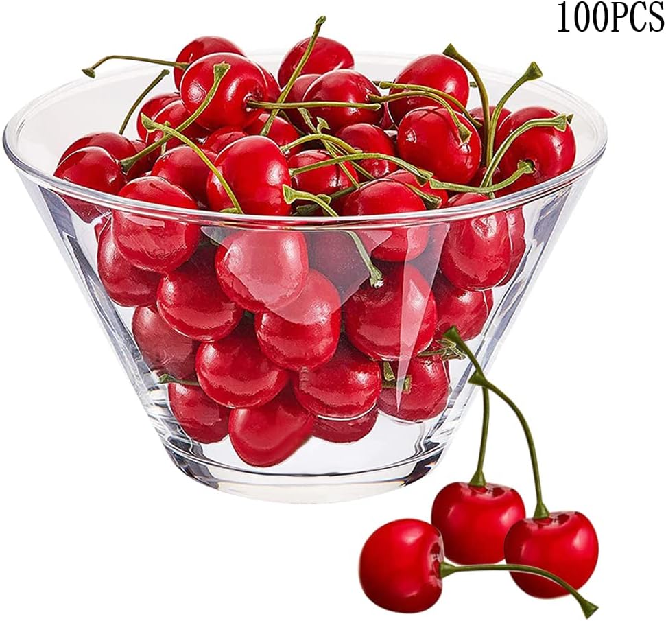100PCS Artificial Cherry Lifelike Foam Fruit Decor