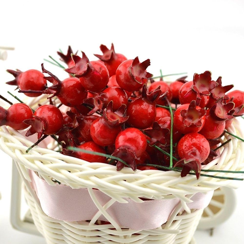 Red Mini Pomegranate Artificial Fruit Decor