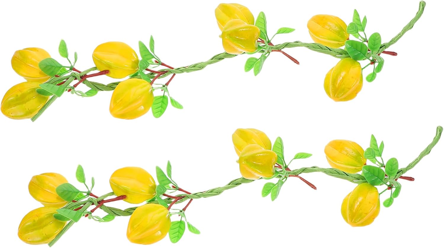 IMIKEYA Artificial Fruit Garland with Green Leaves