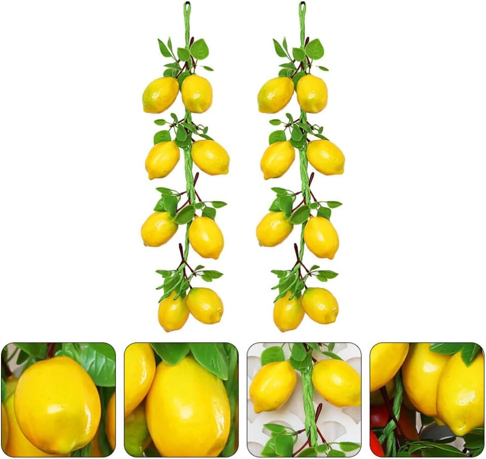 Cabilock Artificial Lemon String Decorative Skewers
