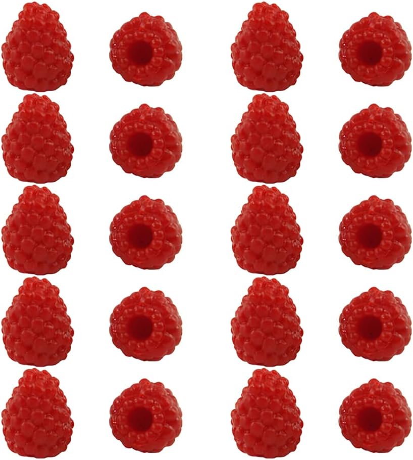 RAYNAG 20pcs Artificial Red Raspberry Photography Props