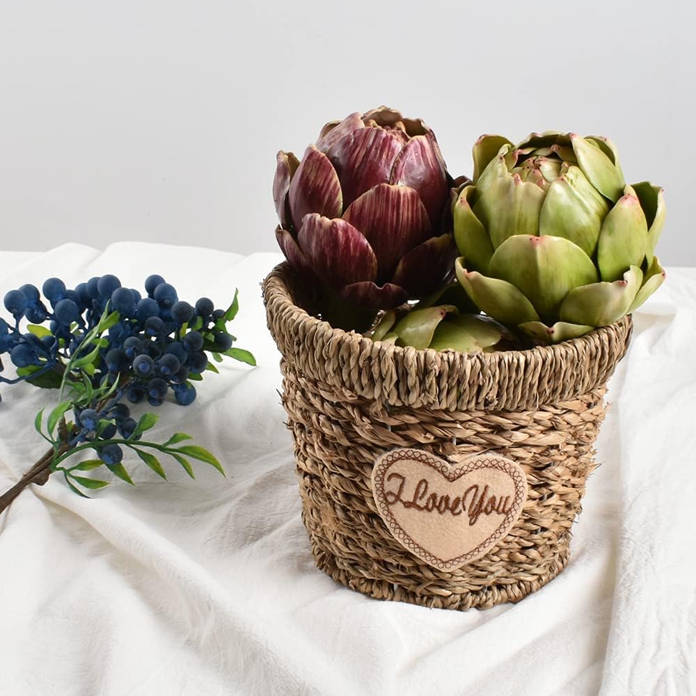 Artichoke Artificial Decor Set of 3 Green Red