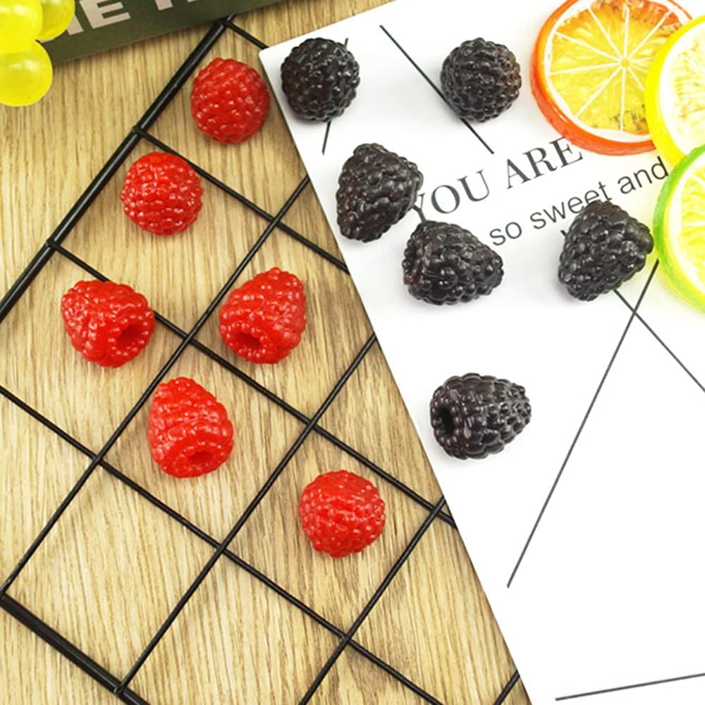 RAYNAG 20pcs Artificial Red Raspberry Photography Props