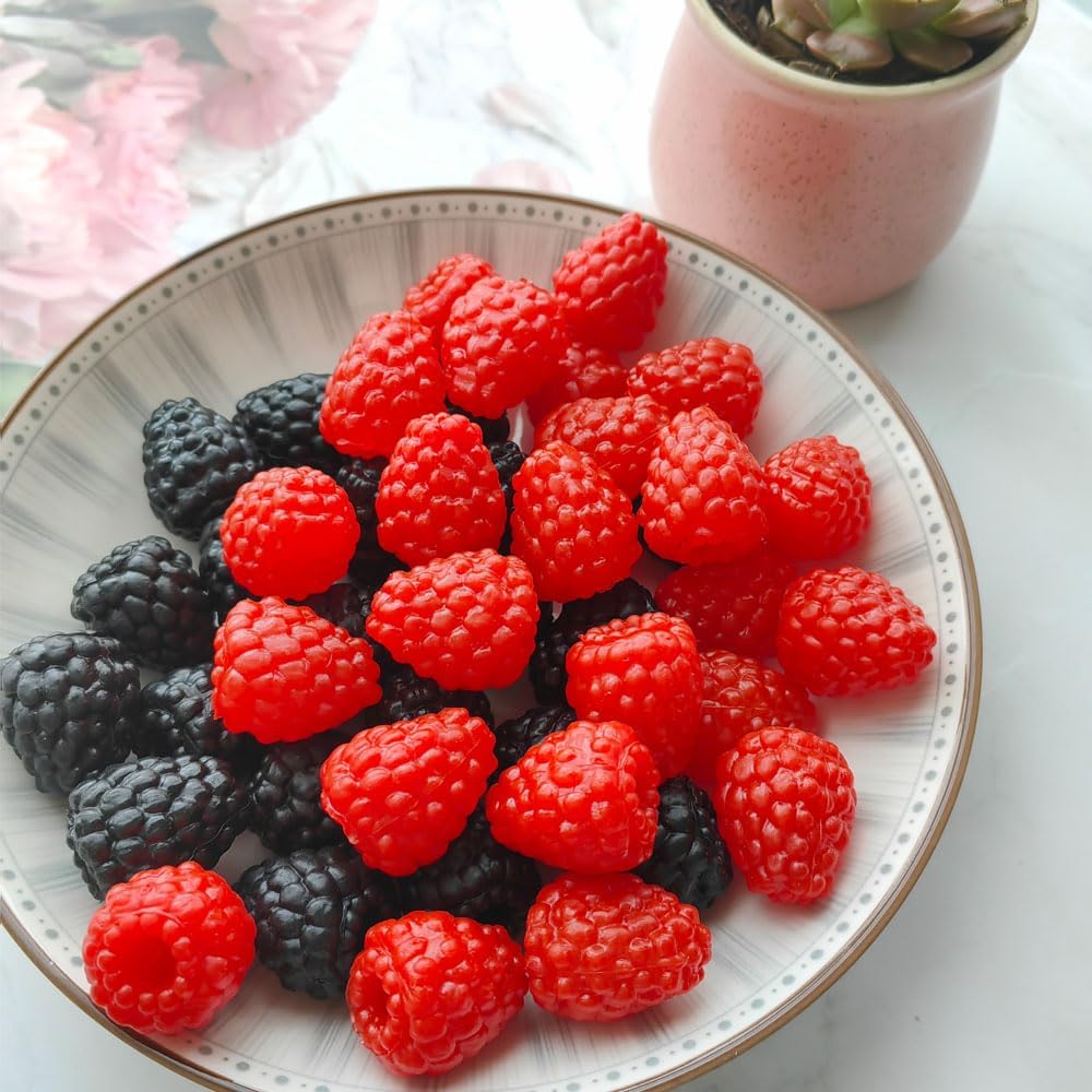 20pcs Artificial Raspberry Realistic Red Decoration Props