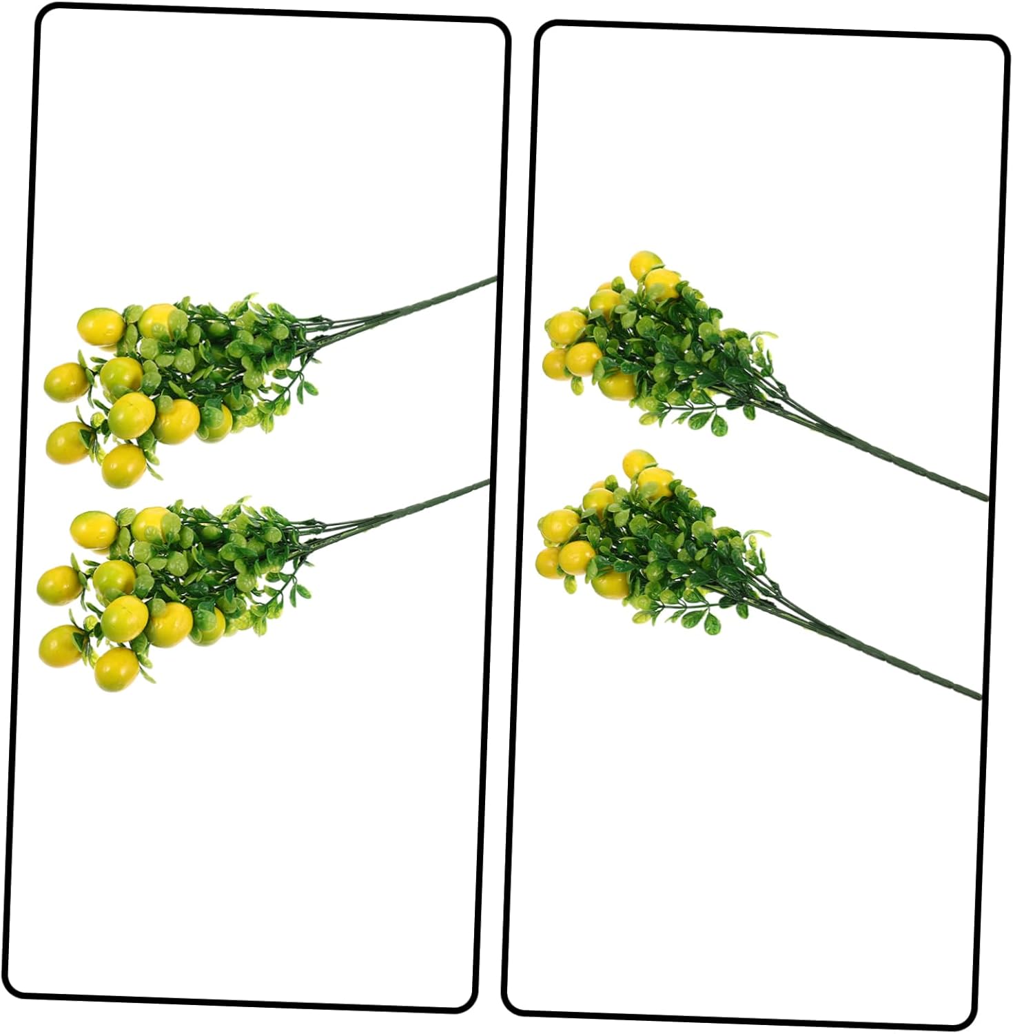 GRIRIW 2pcs Artificial Lemon Twigs for Home Kitchen Decor