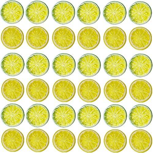 RONYOUNG 40PCS Artificial Lemon Slices Decorative