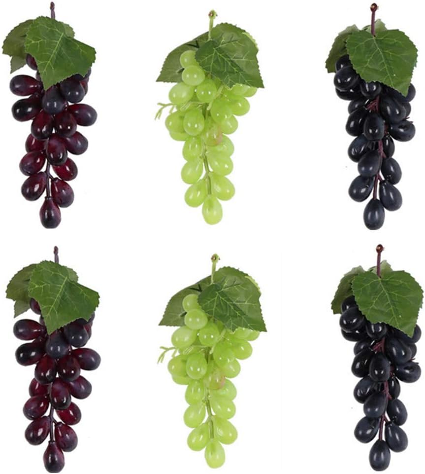 HYSTYLE Artificial Grape Bunches with Vines for Home Decor