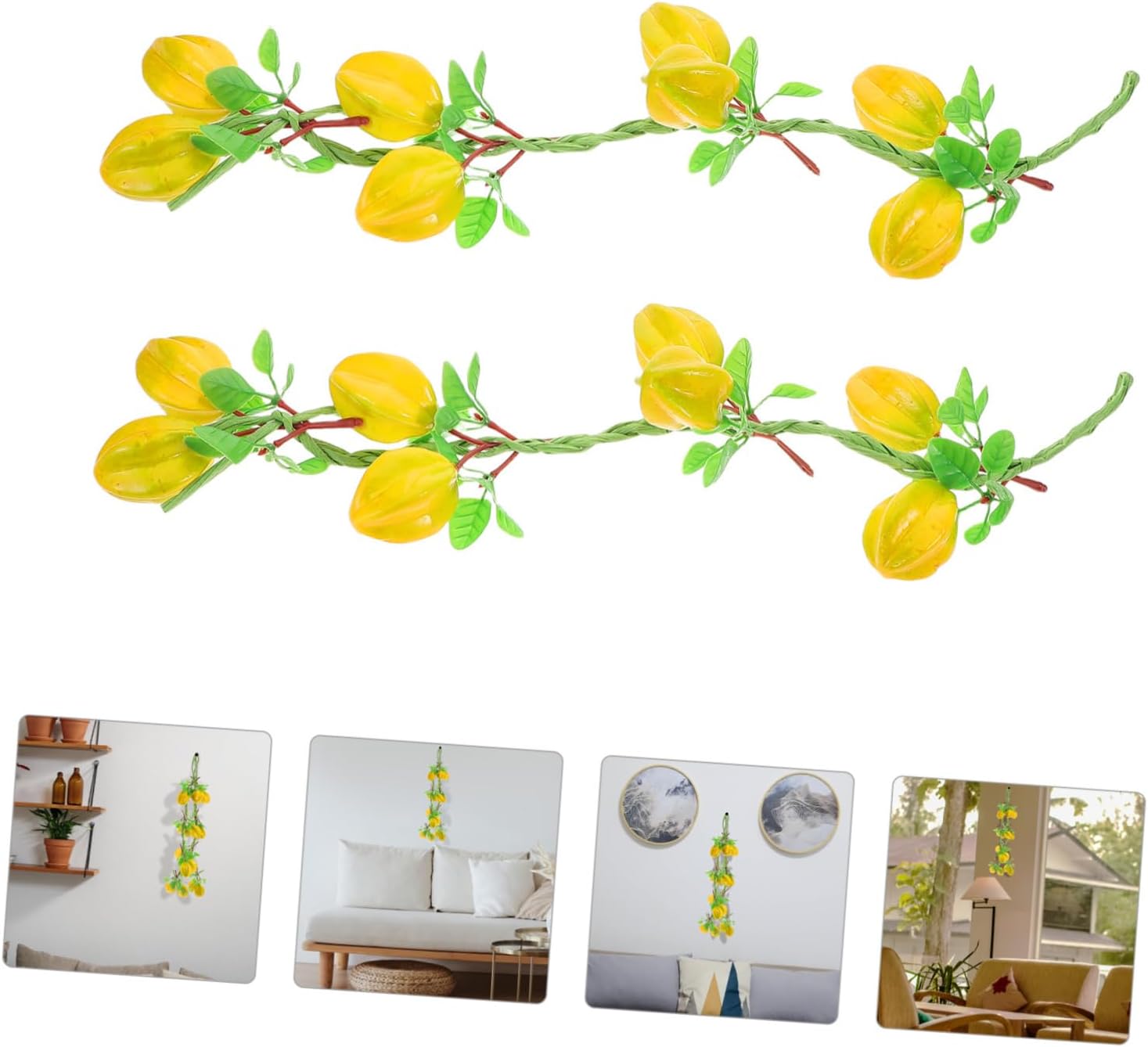 GRIRIW 2Pcs Artificial Star Fruit Garland