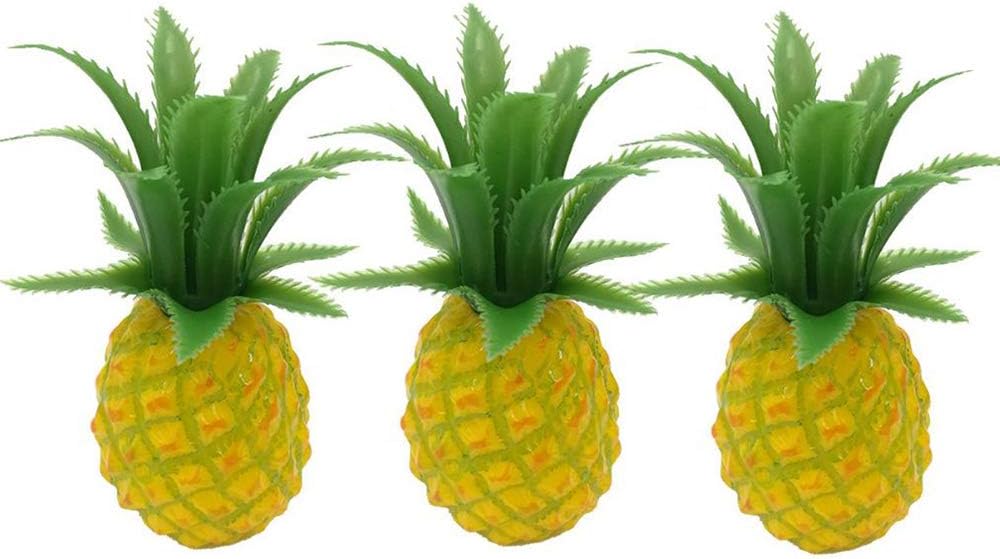 Lifelike Fake Pineapple Artificial Fruit 3 Pcs Decoration