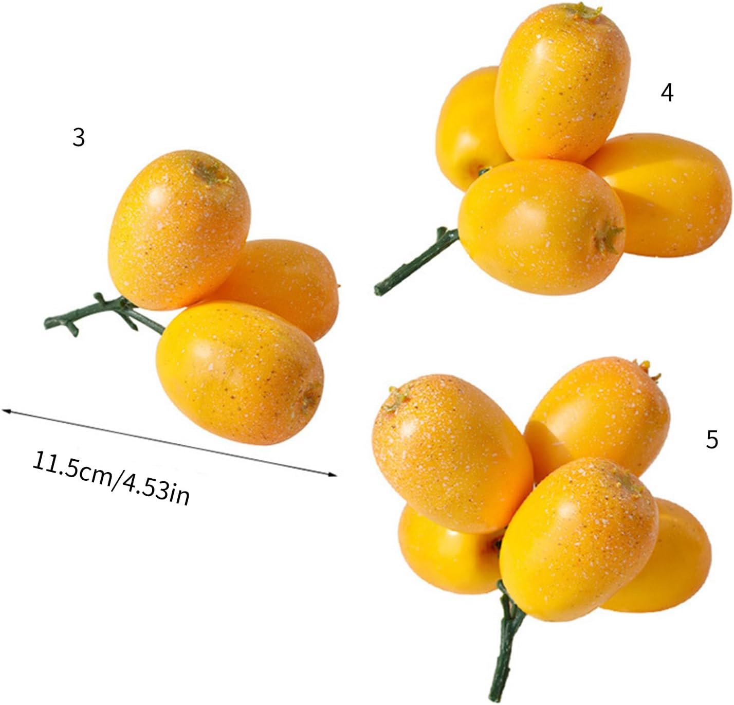 MOMOJIA Artificial Loquat Fruit Realistic Decoration