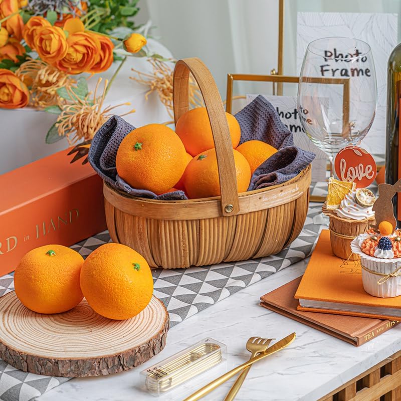 Realistic Artificial Oranges 5PCS for Home Decor