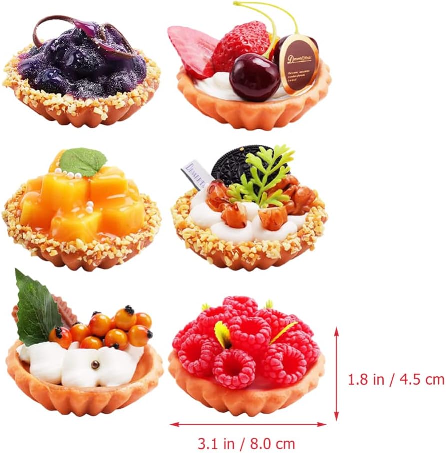 UPKOCH 6pcs Fake Cake Artificial Food Decor
