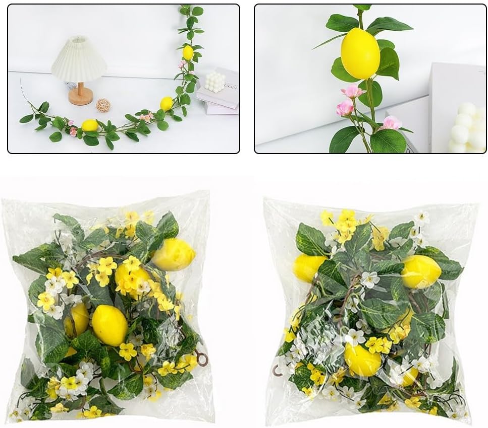 656ft Artificial Lemon Garland for Home Decor
