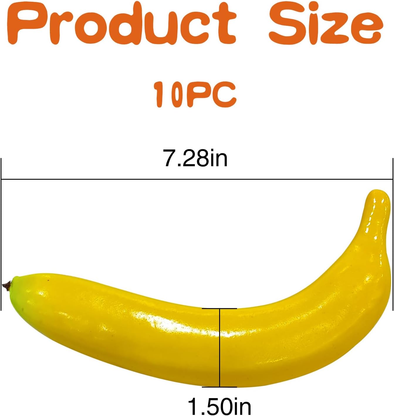10PCS Artificial Bananas Lifelike Realistic Decoration