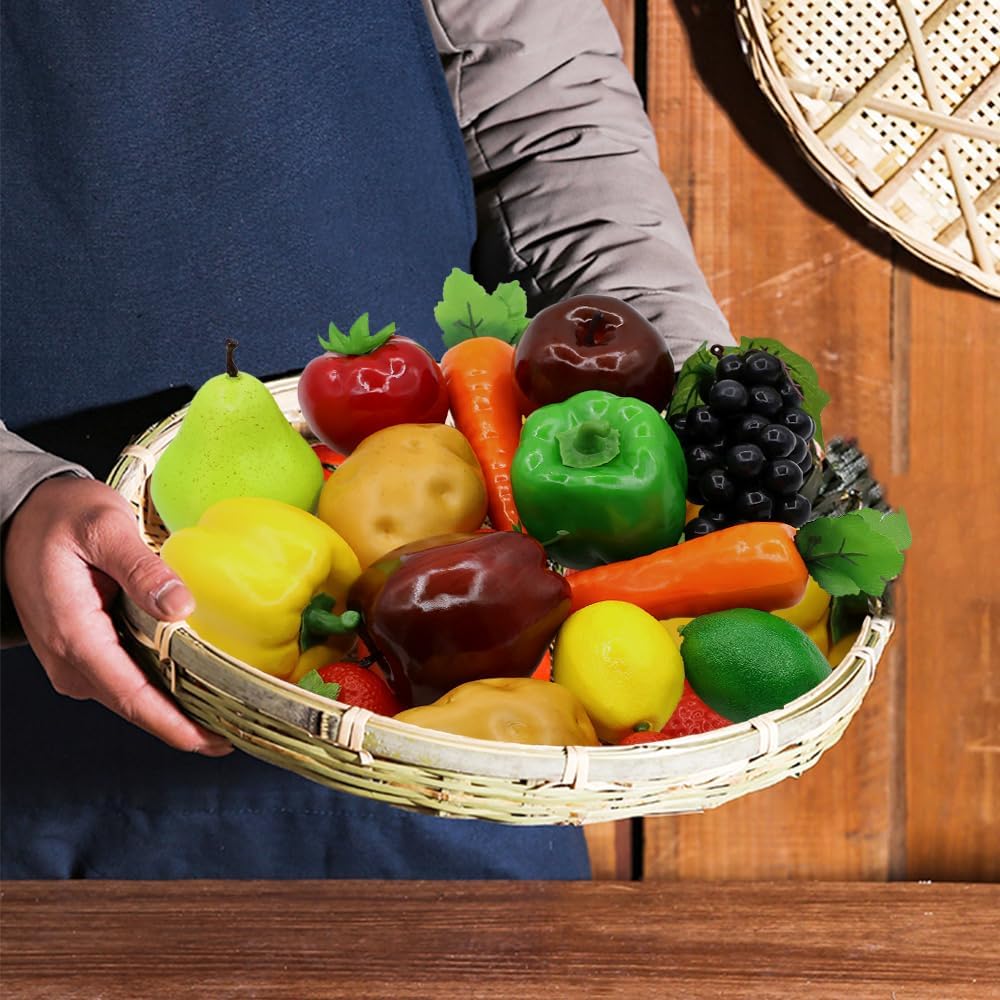 18Pcs Realistic Artificial Fruit Vegetable Foam Decoration Set