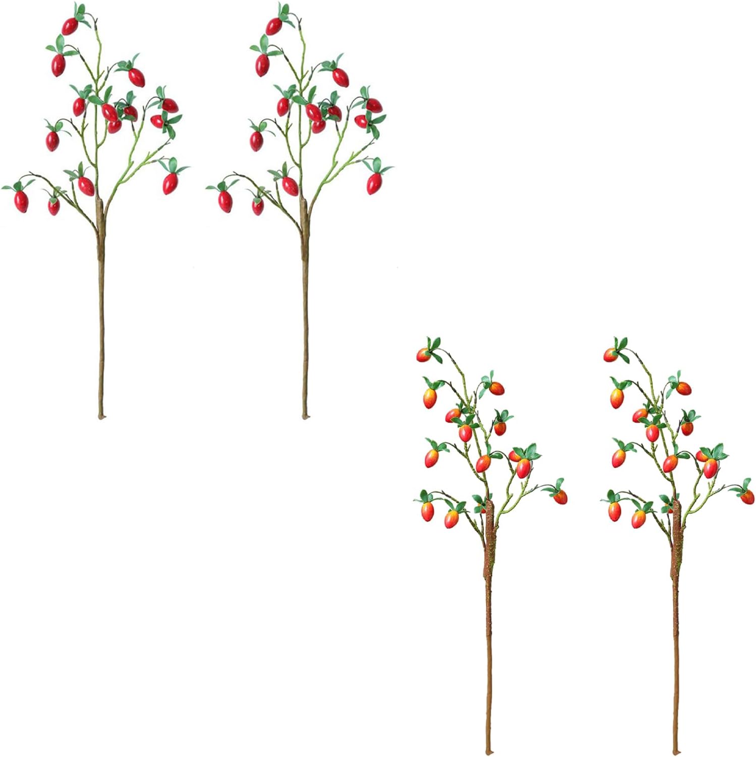 Wnvivi 2pcs 26 Inch Artificial Tomato Branches