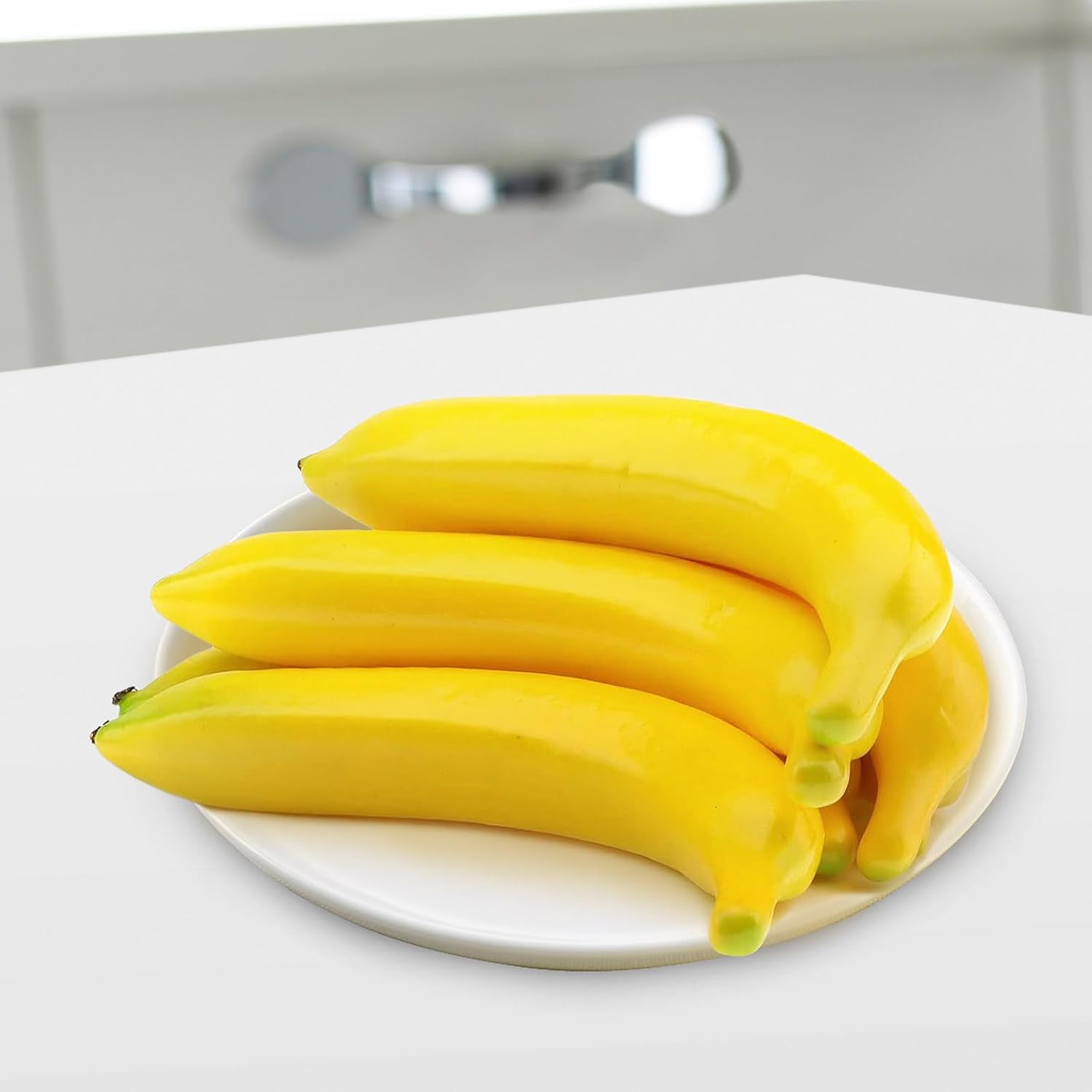 12Pcs Artificial Yellow Bananas Lifelike Decor