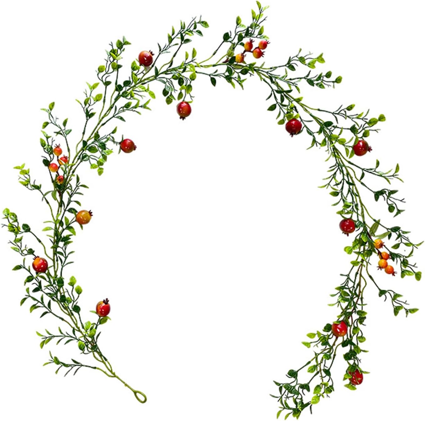 Belupai 62ft Artificial Orange Pomegranate Garland