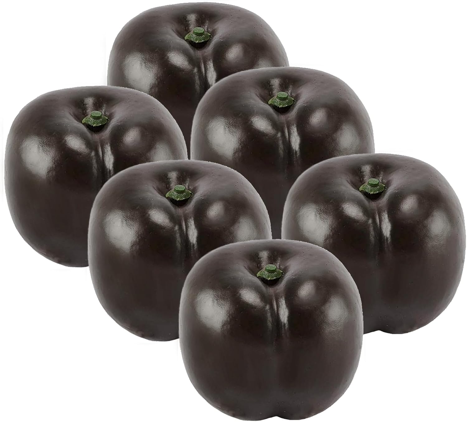 Tuxiaobu Artificial Black Plums 6 Pcs Faux Fruit Decoration