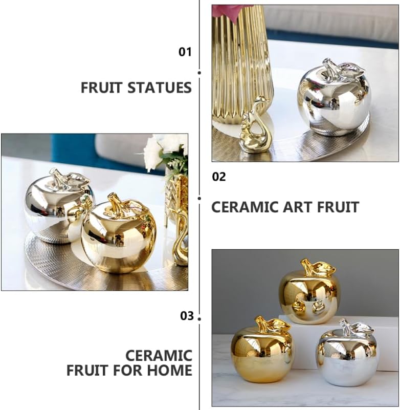 VINTORKY Ceramic Apple Decor Ornament for Water Table