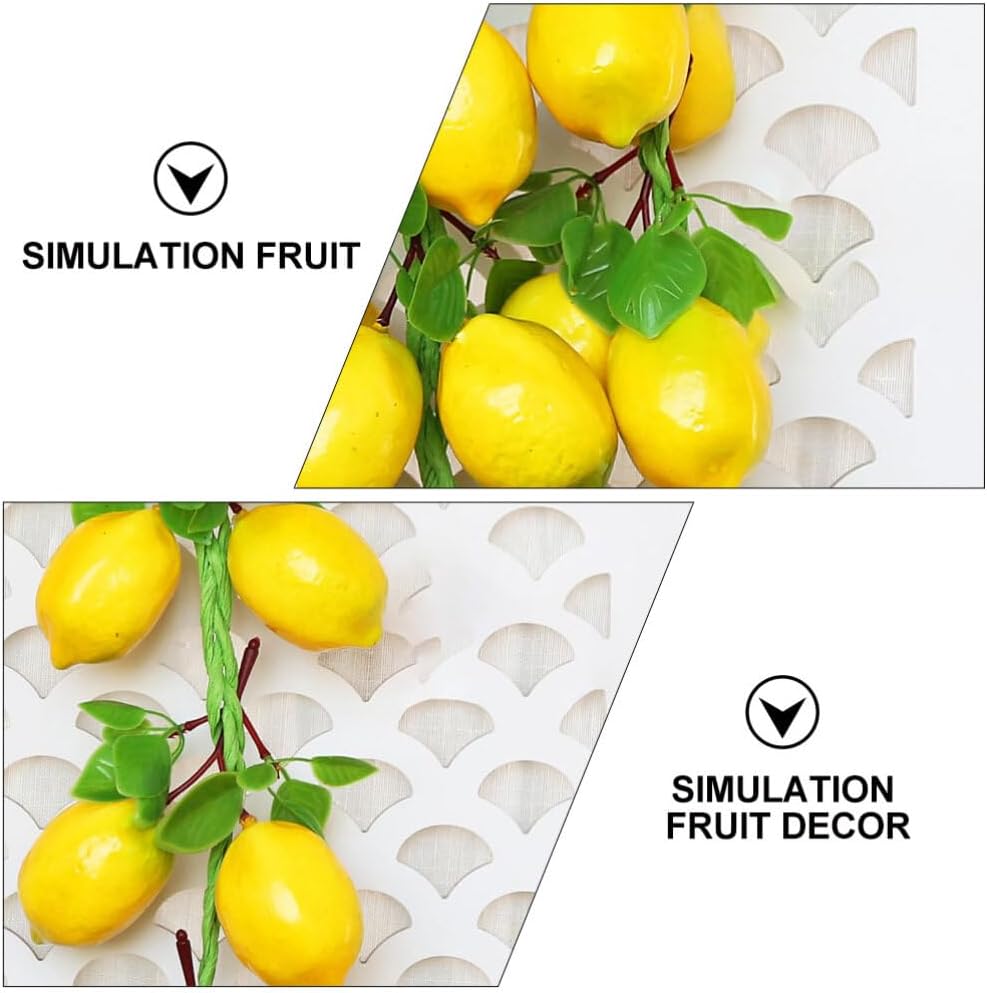 Cabilock Artificial Lemon String Decorative Skewers