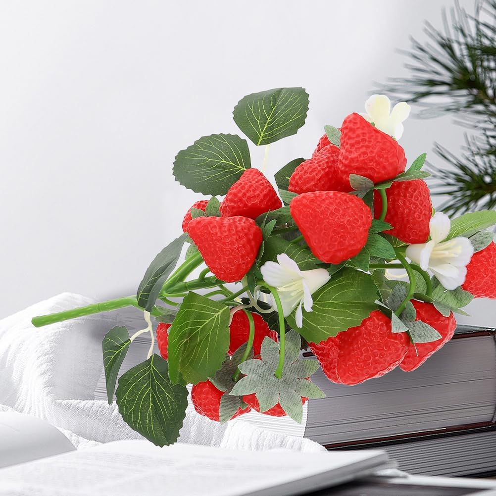Zerodeko Artificial Strawberry Bouquet for Home Decor